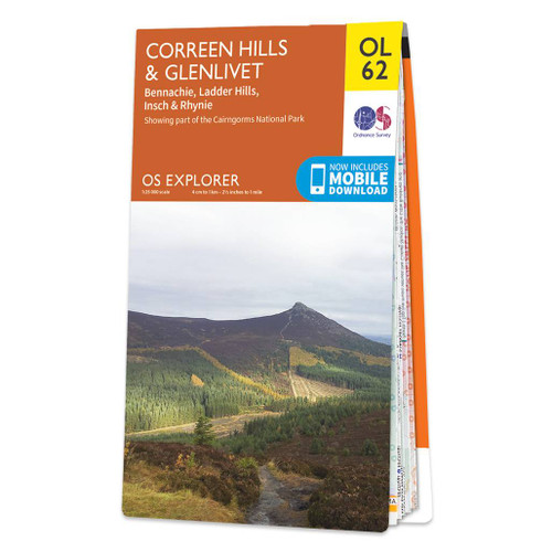 Online bestellen: Wandelkaart - Topografische kaart OL62 OS Explorer Map Coreen Hills & Glenlivet | Ordnance Survey