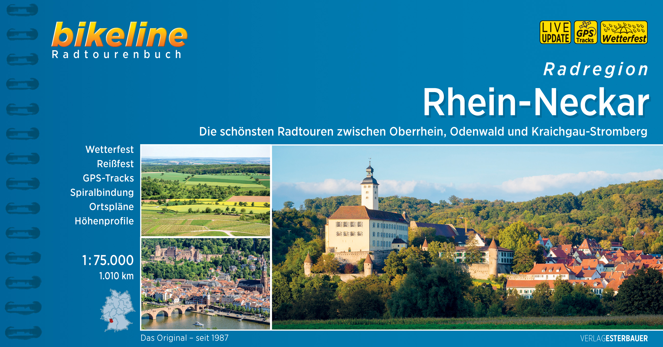 Online bestellen: Fietsgids Bikeline Rhein-Neckar radregion | Esterbauer