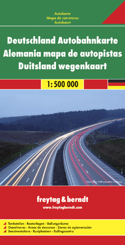 Online bestellen: Wegenkaart - landkaart Deutschland Autobahnkarte Duitsland | Freytag & Berndt
