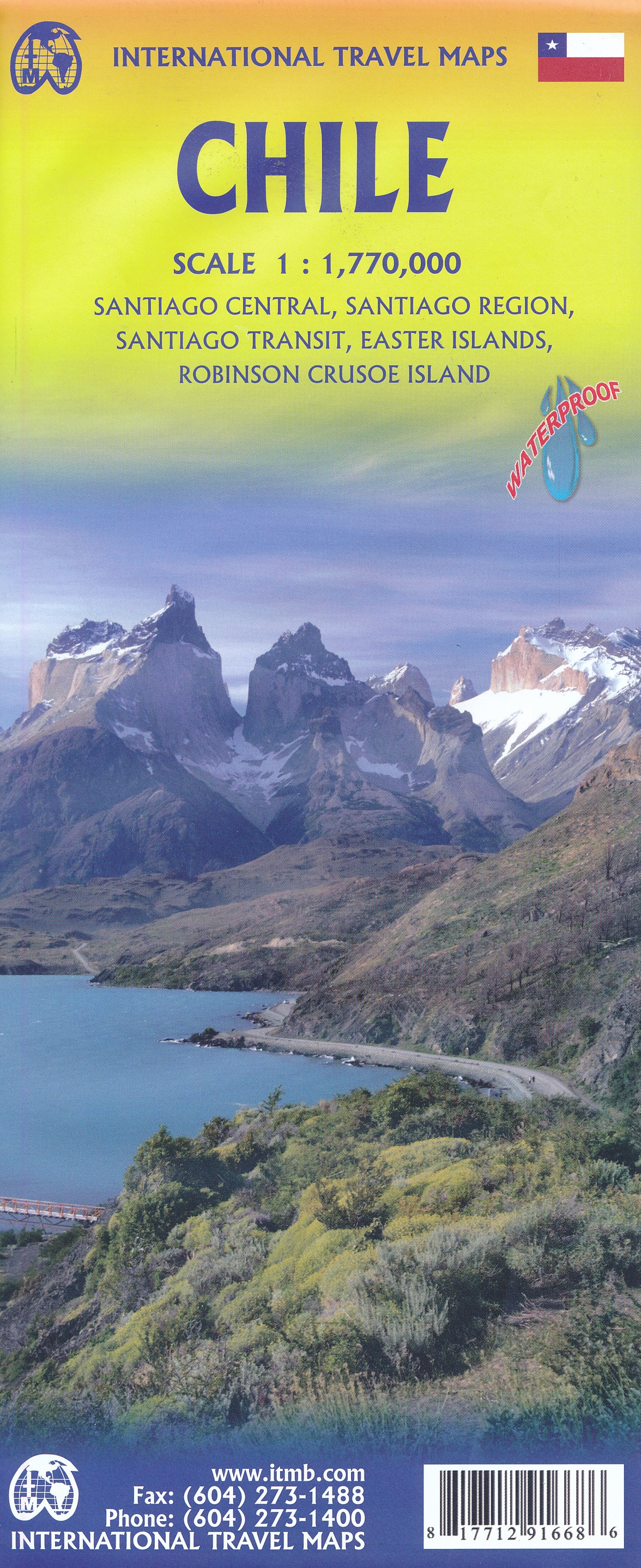 Online bestellen: Wegenkaart - landkaart Chile - Chili | ITMB