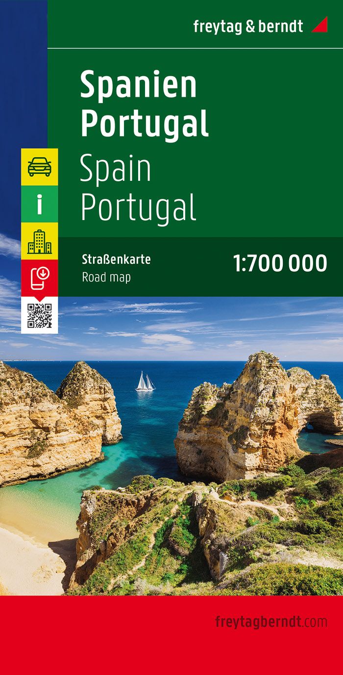 Online bestellen: Wegenkaart - landkaart Spanje en Portugal - Spanien und Portugal | Freytag & Berndt