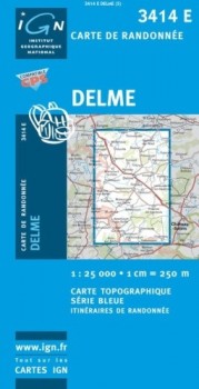 Wandelkaart 3414E - 3414 E Delme topografische kaart | Institut Géographique National IGN | 