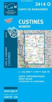 Wandelkaart 3414O - 3414 O Custines - Nomeny topografische kaart | Institut Géographique National IGN | 