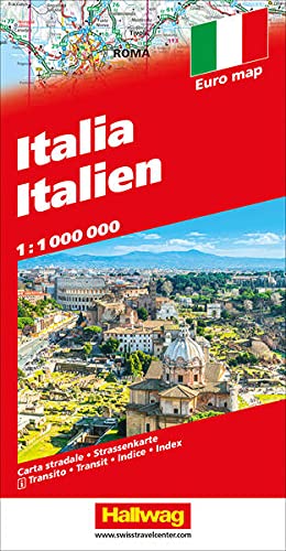 Online bestellen: Wegenkaart - landkaart Italië - Italien | Hallwag
