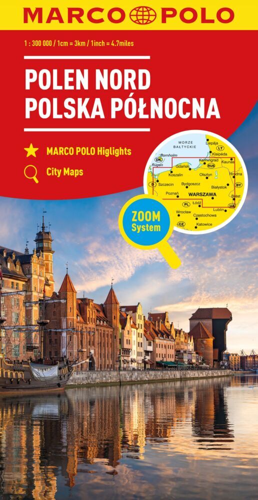 Online bestellen: Wegenkaart - landkaart Polen Nord - Noord | Marco Polo