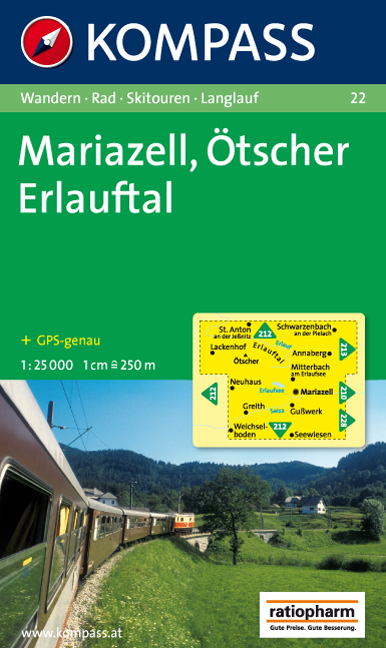 Wandelkaart WK 22 Mariazell-Ötscher-Erlauftal | Kompass |
