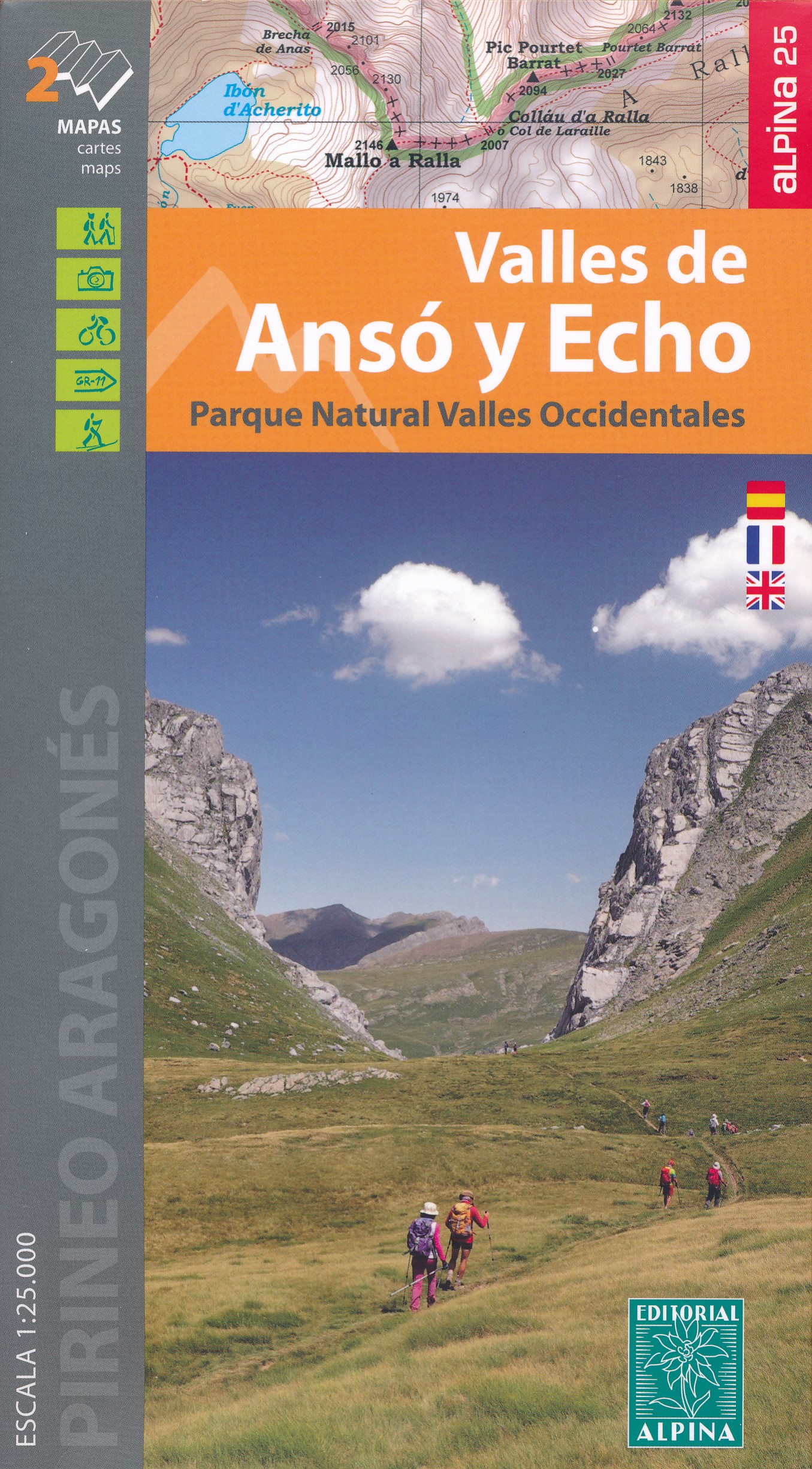 Online bestellen: Wandelkaart 03 Valles de Anso y Echo | Editorial Alpina