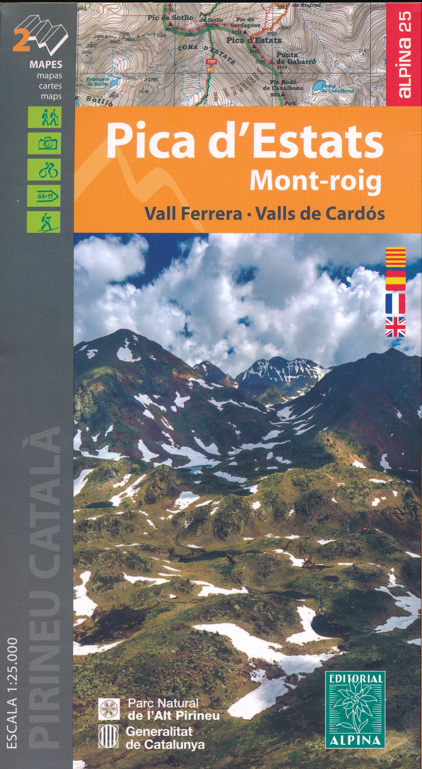 Online bestellen: Wandelkaart 26 Pica d`Estats - Mont-roig E25 | Editorial Alpina
