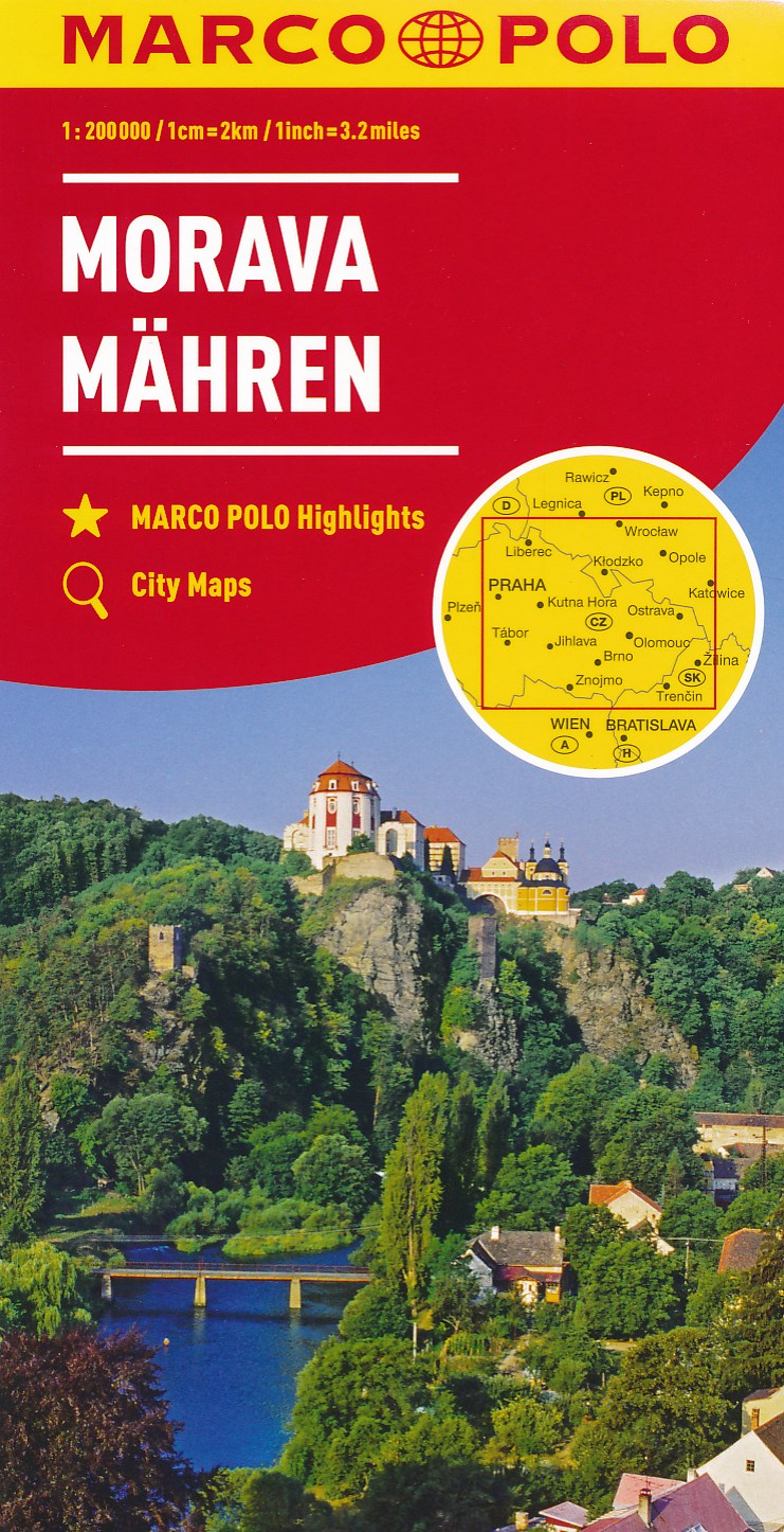 Online bestellen: Wegenkaart - landkaart Moravia - Tsjechie | Marco Polo
