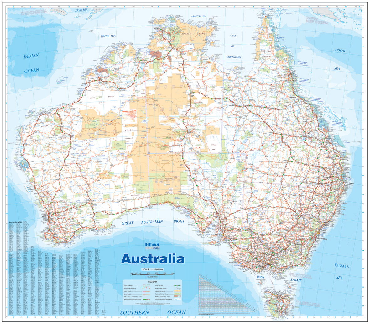 Wandkaart Australië - Australia | Hema maps | 