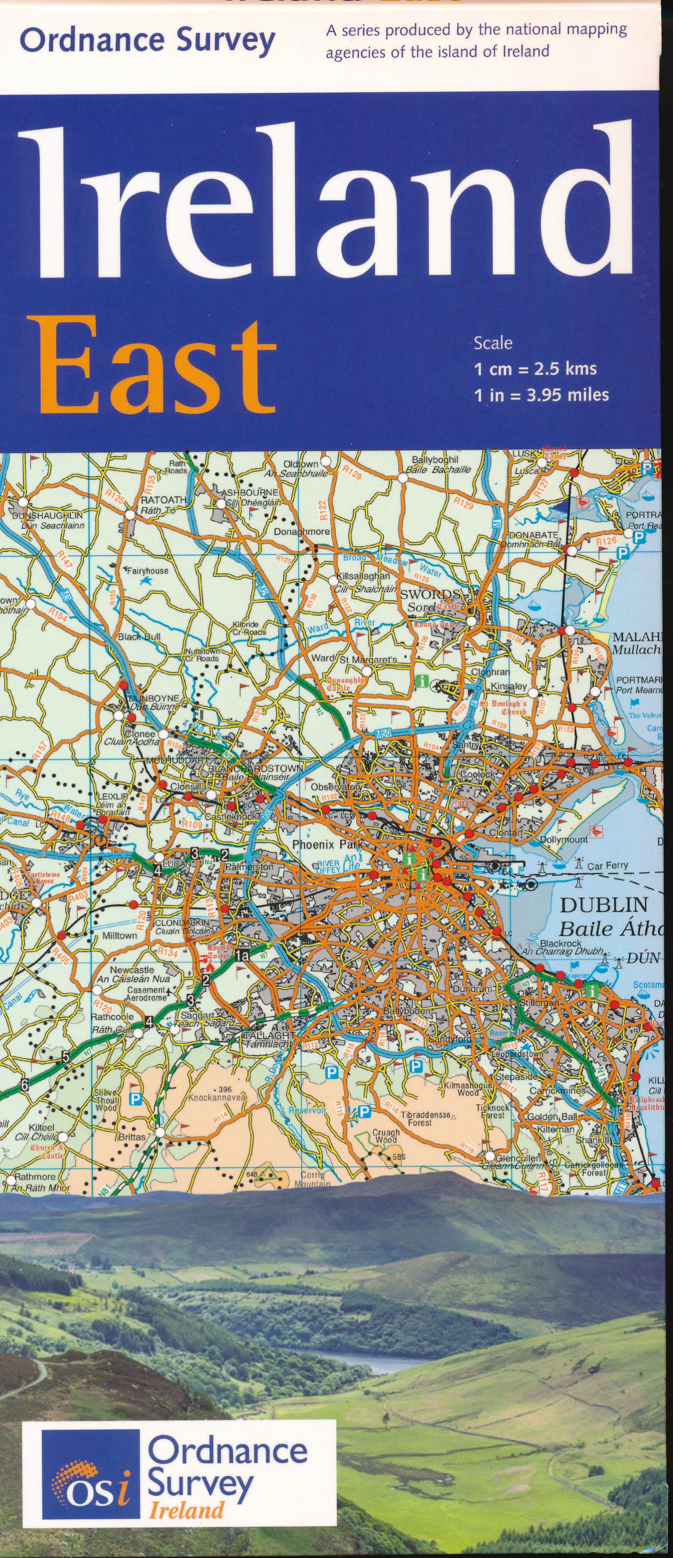 Online bestellen: Wegenkaart - landkaart Ireland East ( Ierland ) | Ordnance Survey Ireland