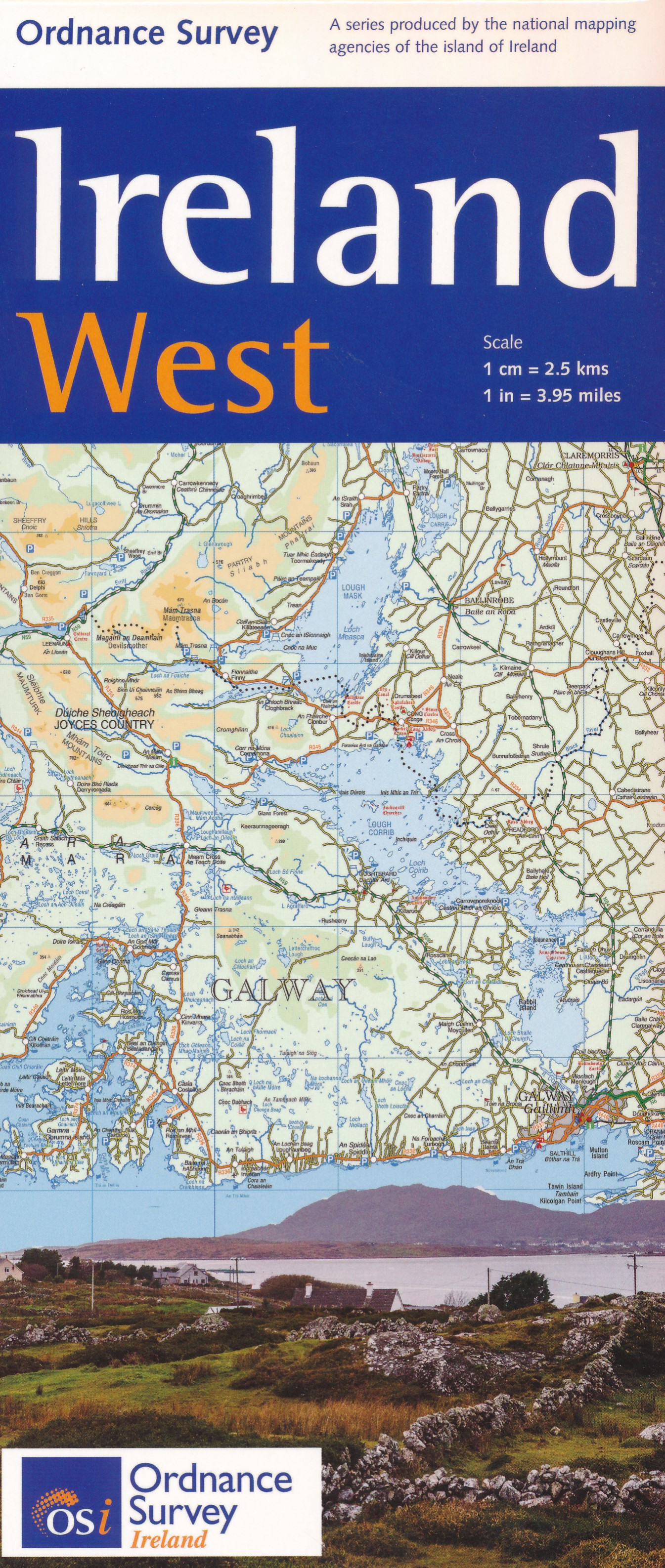Online bestellen: Wegenkaart - landkaart Ireland West ( Ierland ) | Ordnance Survey Ireland