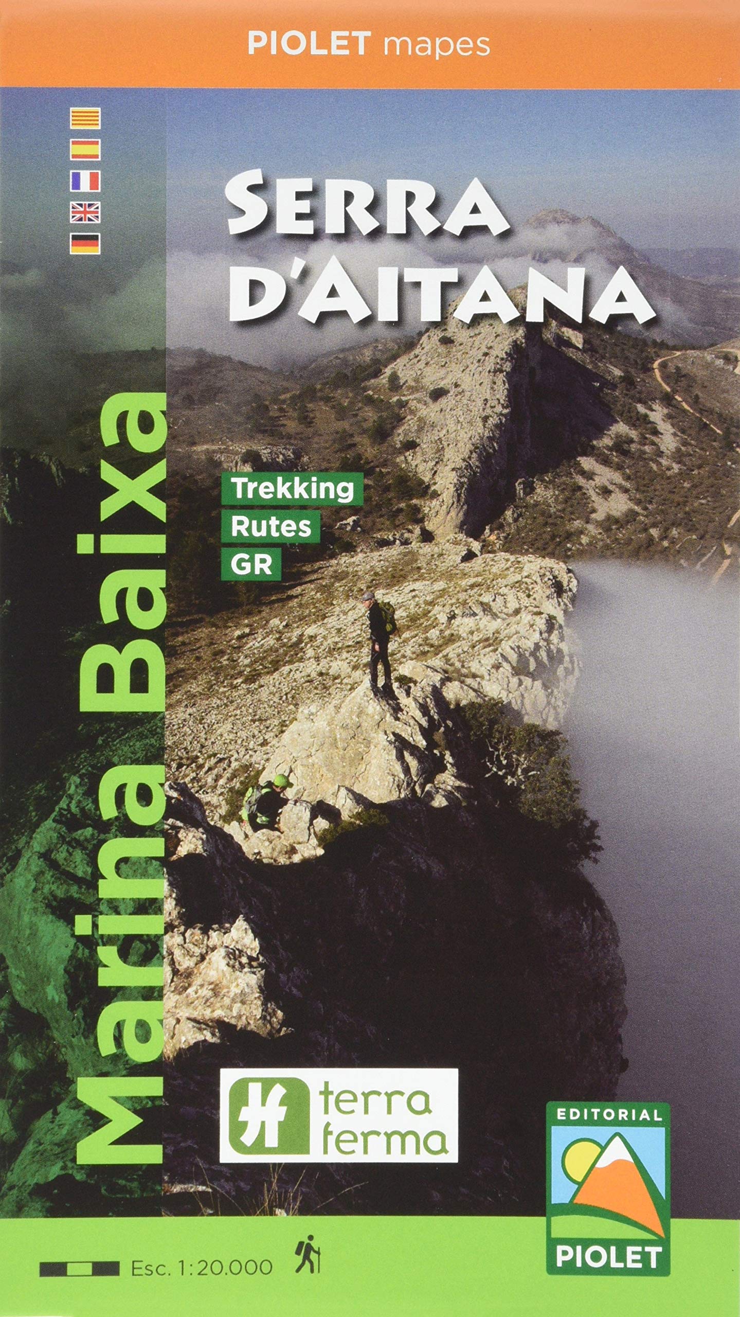 Online bestellen: Wandelkaart Marina Baixa - Serra d'Aitana, Costa Blanca mountains west | Editorial Piolet