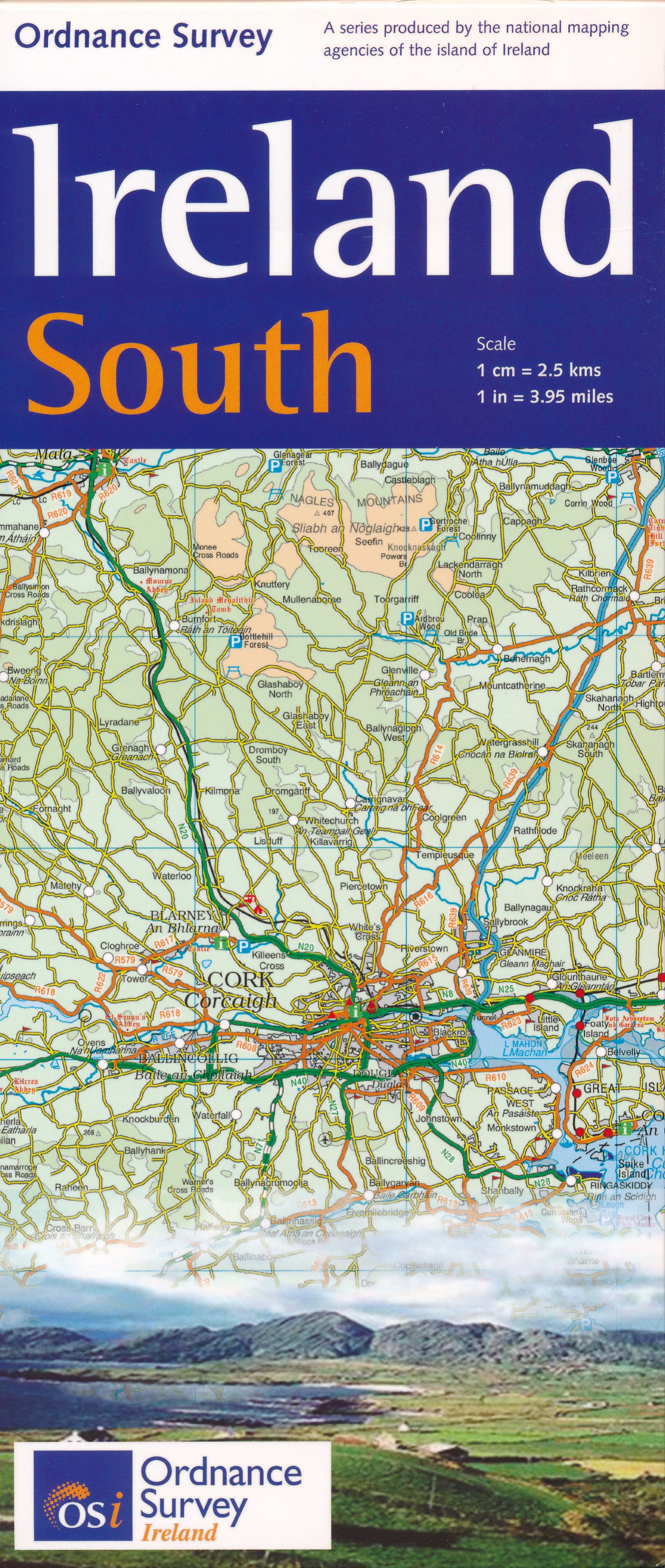Online bestellen: Wegenkaart - landkaart Ireland South ( Ierland ) | Ordnance Survey Ireland