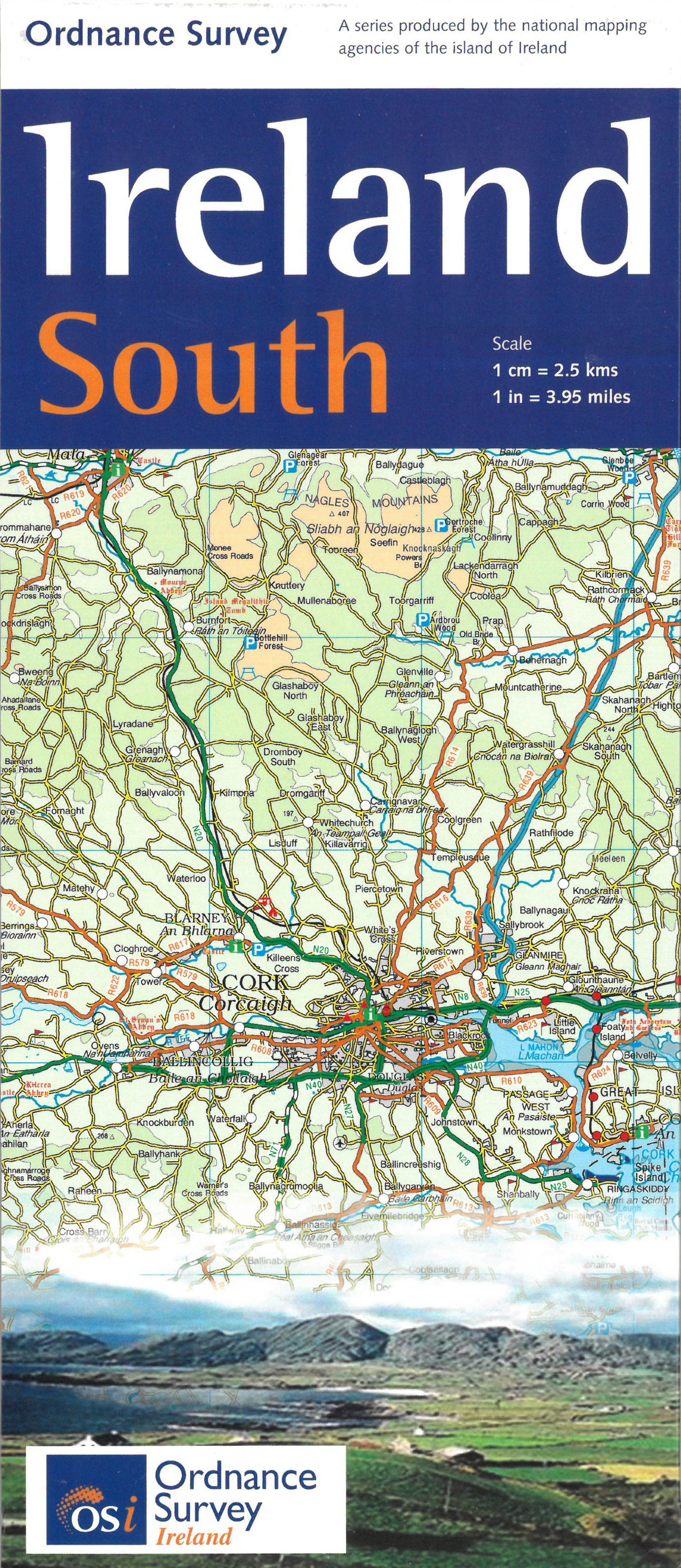 Wegenkaart – landkaart Ireland South ( Ierland ) | Ordnance Survey Ireland