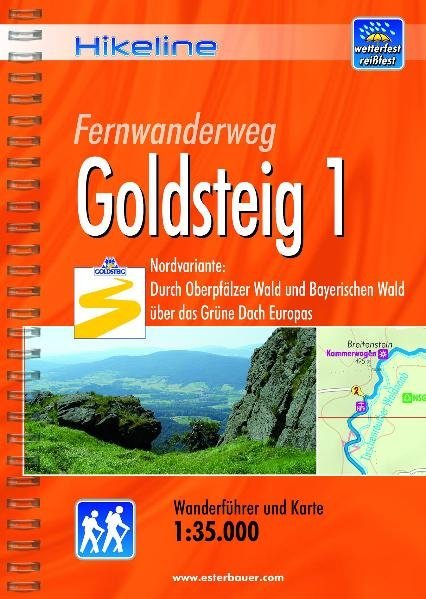 Online bestellen: Wandelgids Hikeline Goldsteig 1 | Esterbauer