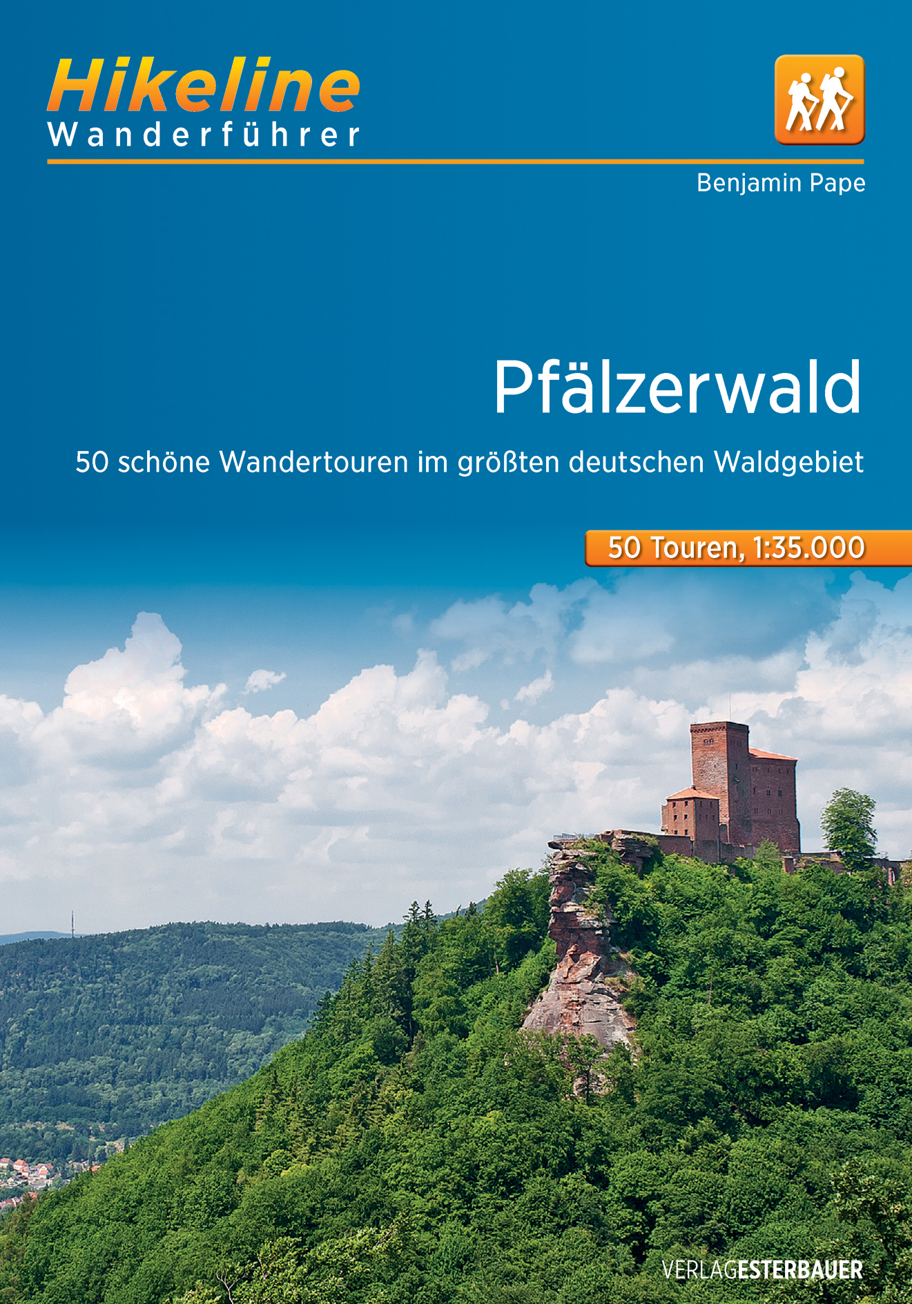 Online bestellen: Wandelgids Hikeline Pfälzerwald - Pfalz | Esterbauer