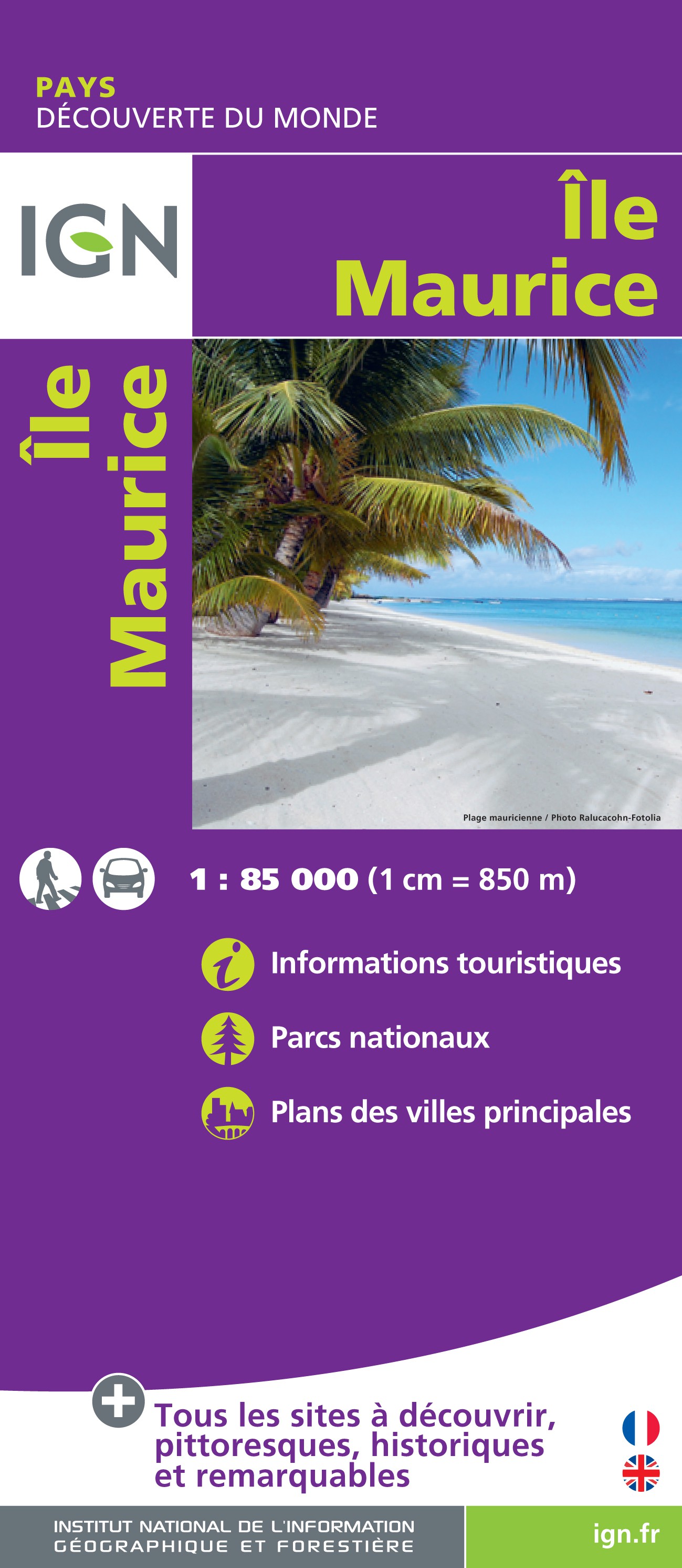 Online bestellen: Wegenkaart - landkaart Mauritius - île Maurice | IGN - Institut Géographique National