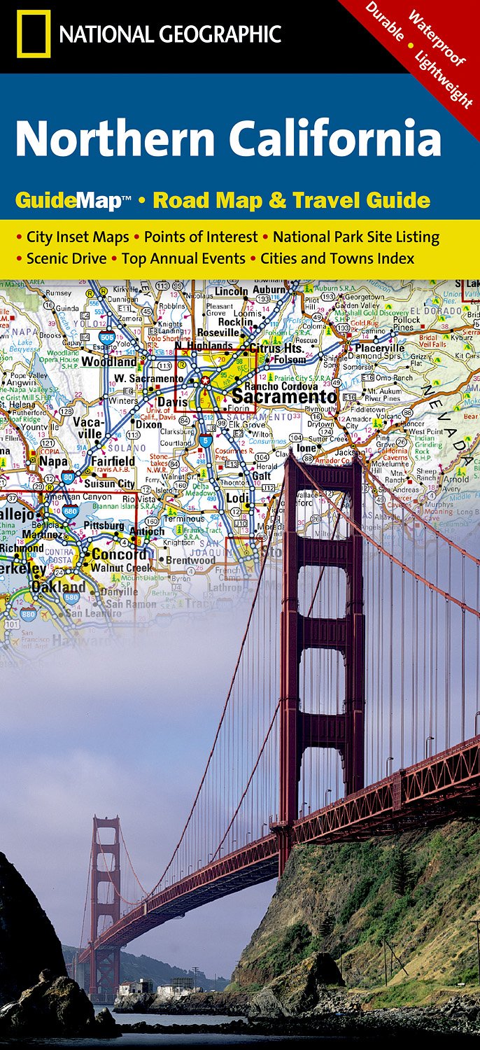 Online bestellen: Wegenkaart - landkaart Guide Map Northern California | National Geographic
