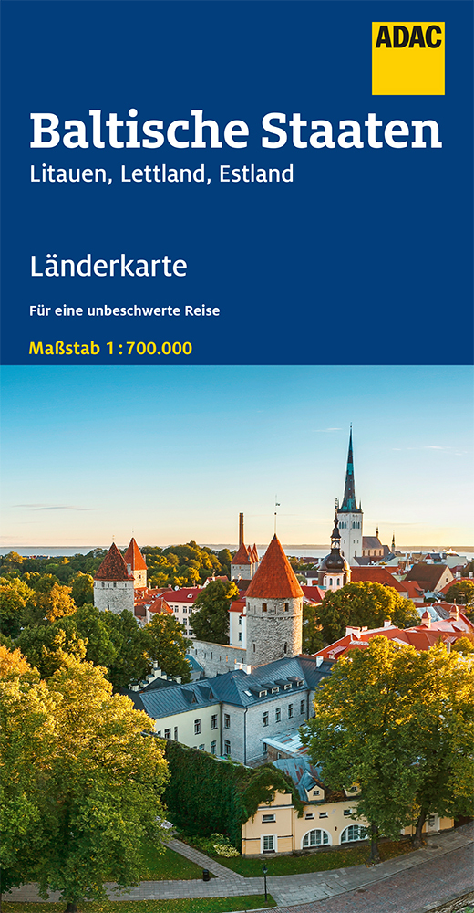 Online bestellen: Wegenkaart - landkaart Balticum Estland, Letland, Litouwen (Baltische Staten) | ADAC