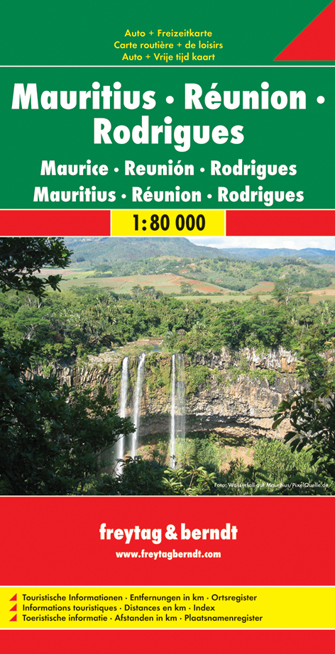 Landkaart wegenkaart Mauritius - Réunion - Rodrigues | Freytag &amp; Berndt | 