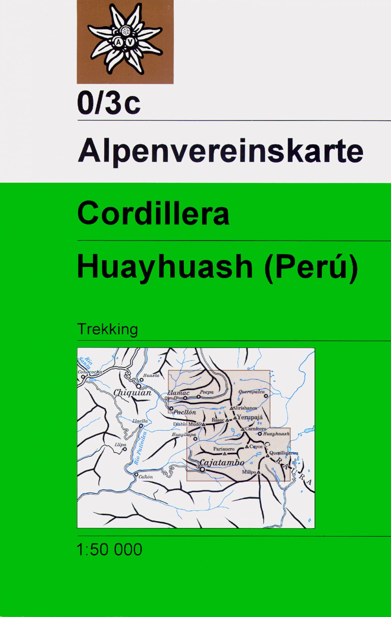 Online bestellen: Wandelkaart 0/3c Alpenvereinskarte Cordillera - Huayhuash - Peru | Alpenverein