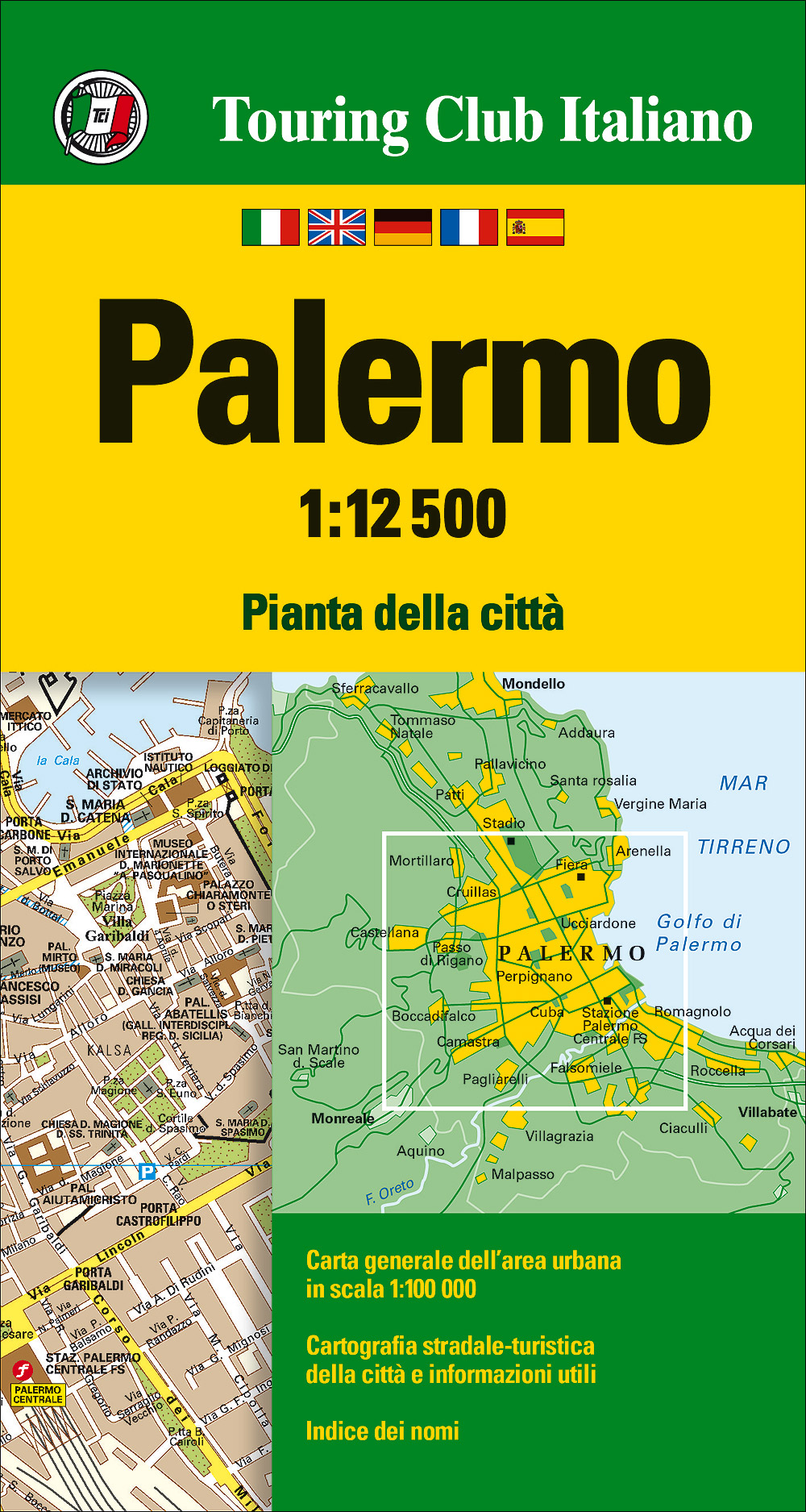 Online bestellen: Stadsplattegrond Palermo | Touring Club Italiano