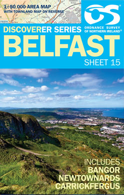 Online bestellen: Wandelkaart 15 Discoverer Belfast | Ordnance Survey Northern Ireland