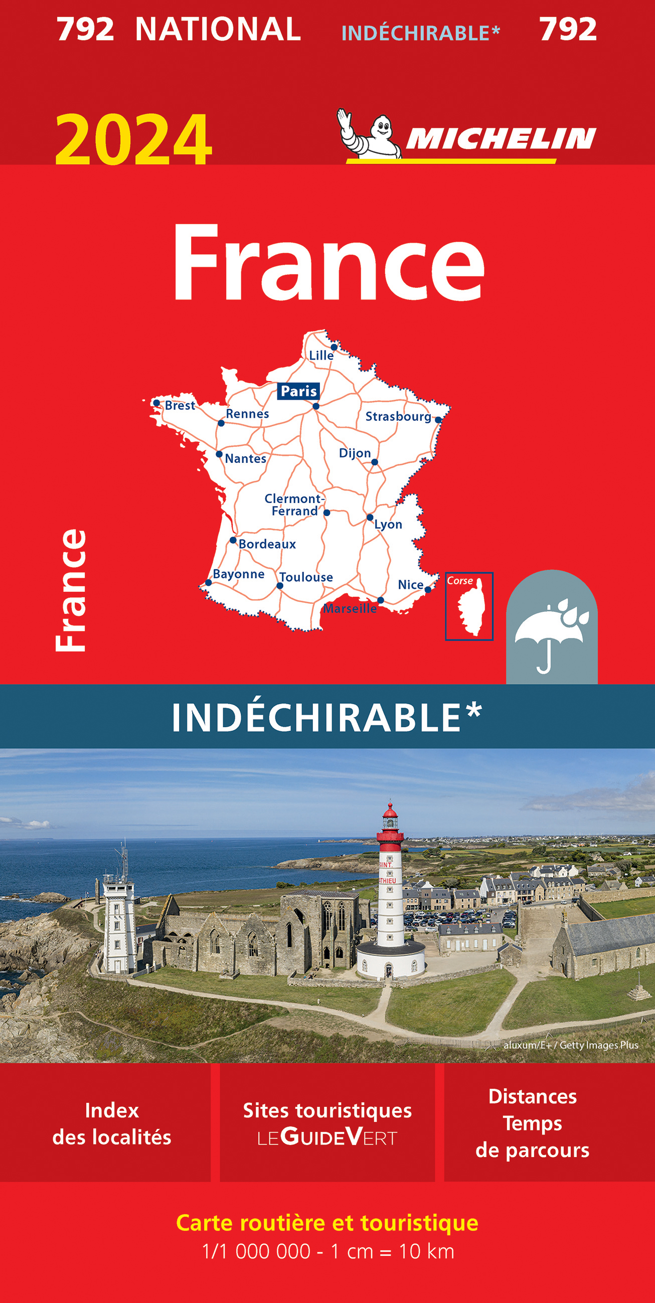 Online bestellen: Wegenkaart - landkaart 792 Frankrijk - France 2024 | Michelin