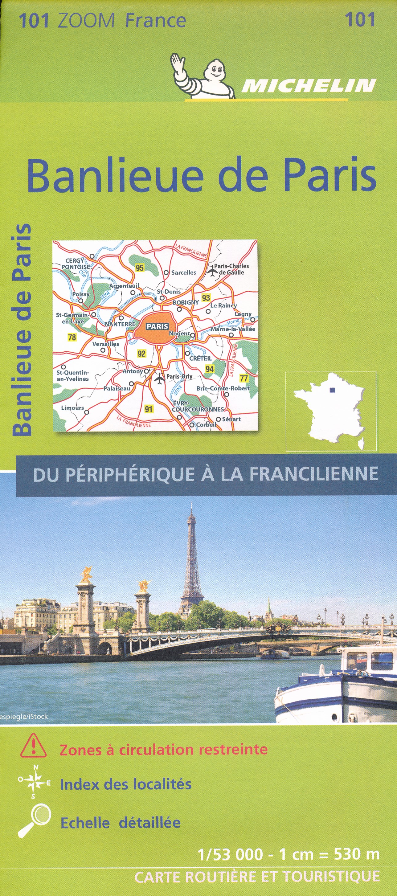 Online bestellen: Wegenkaart - landkaart - Stadsplattegrond 101 Banlieue de Paris Parijs 2021 | Michelin