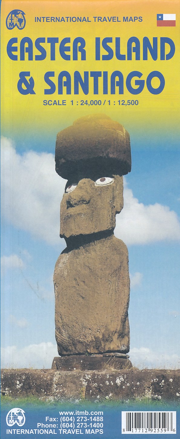 Online bestellen: Wegenkaart - landkaart Easter Island - Paaseiland en Santiago | ITMB