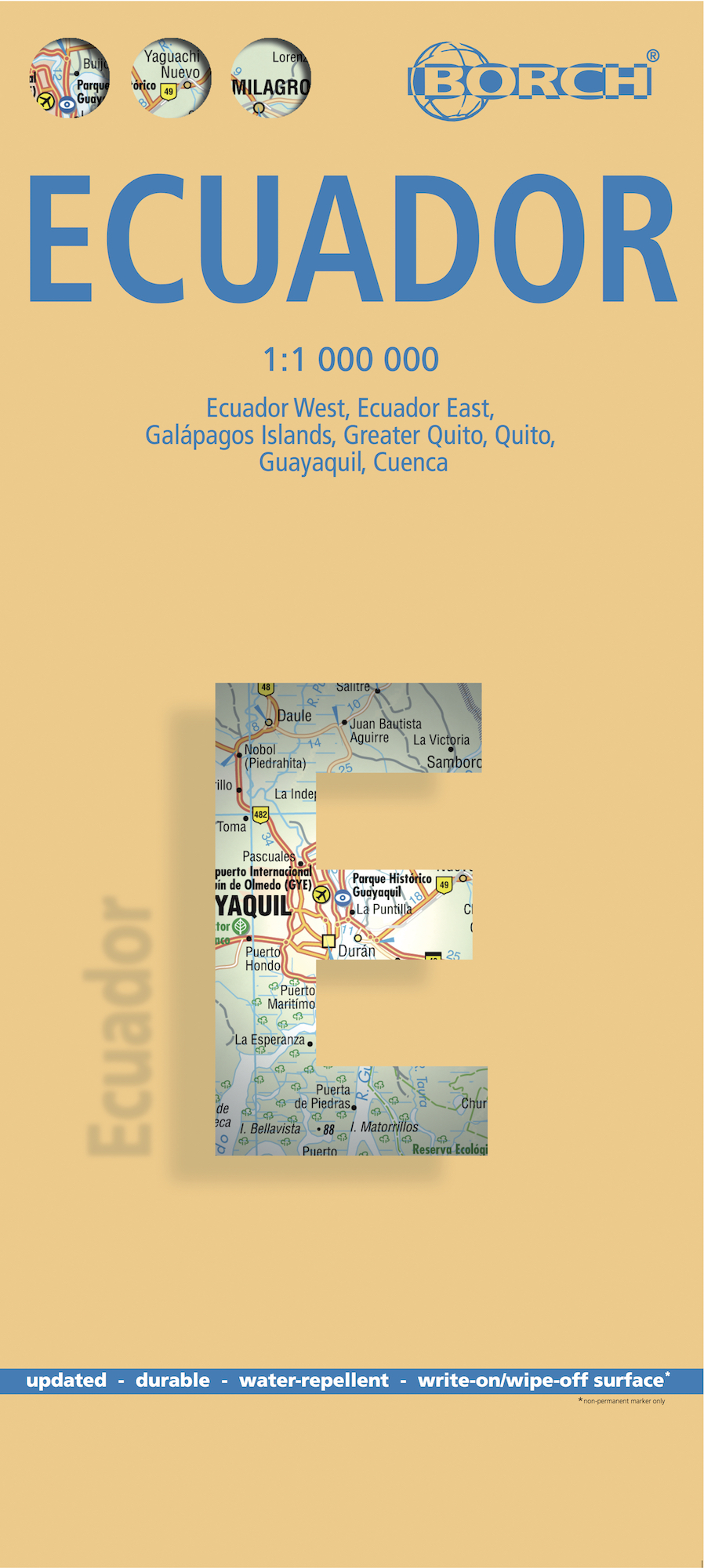 Wegenkaart – landkaart Ecuador | Borch