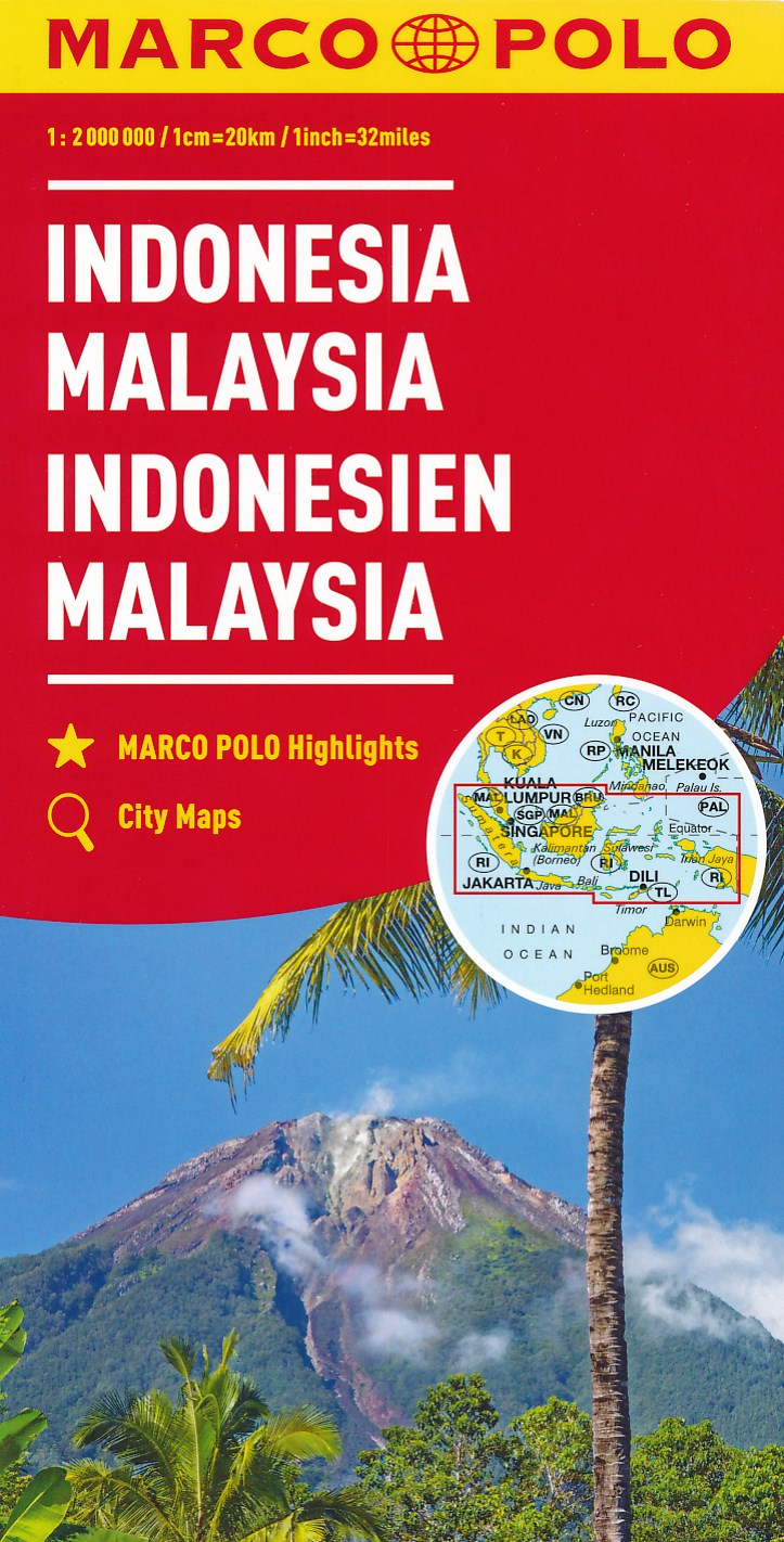 Wegenkaart - landkaart Indonesia & Malaysia | Marco Polo de zwerver