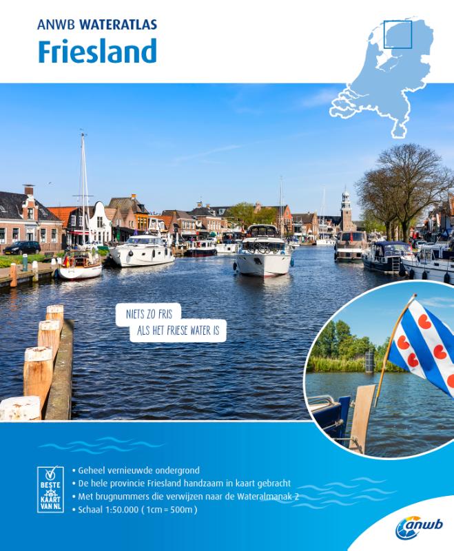 Online bestellen: Waterkaart Wateratlas Friesland | ANWB Media