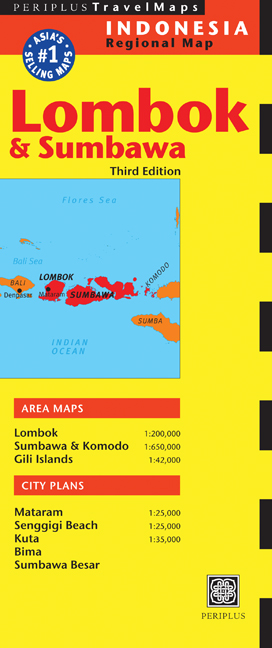 Wegenkaart - landkaart Lombok, Sumbawa en Komodo | Periplus | 