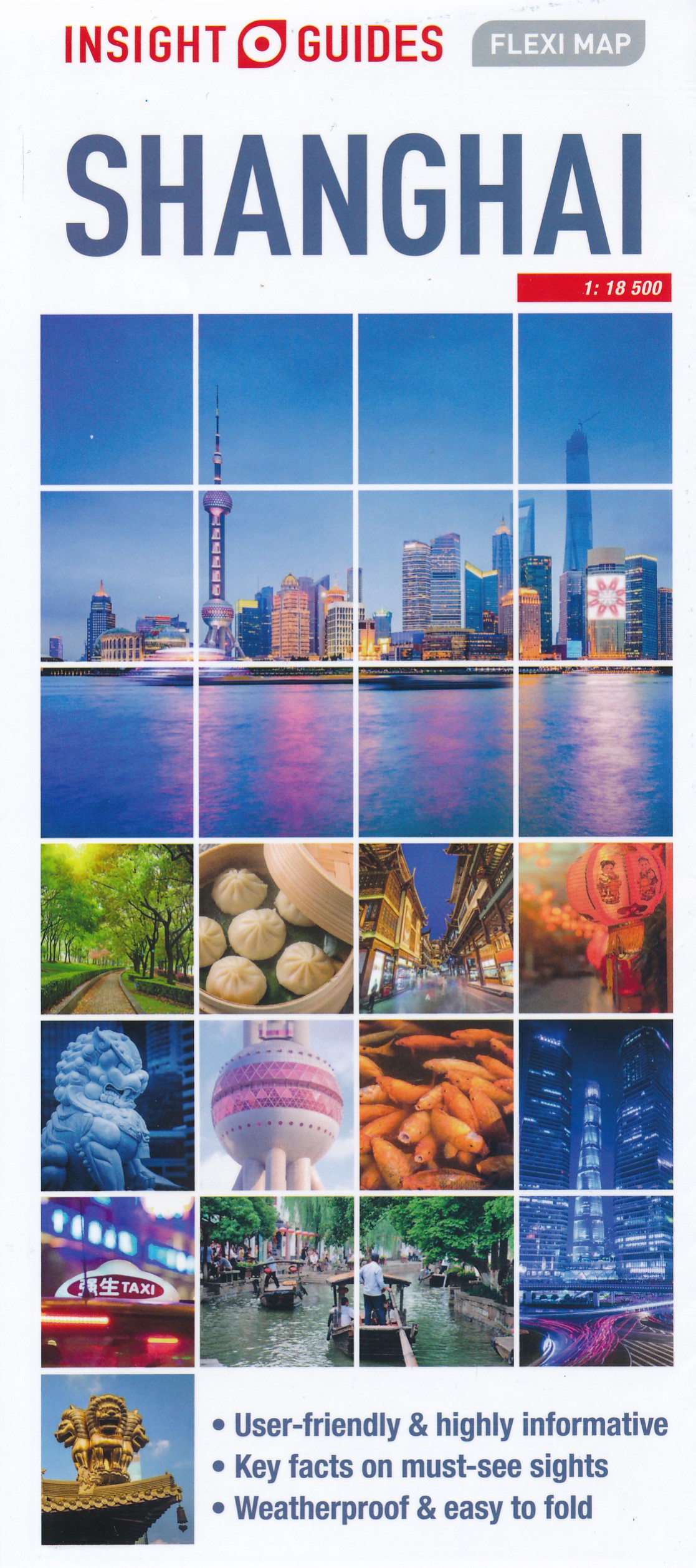 Online bestellen: Wegenkaart - landkaart - Stadsplattegrond Fleximap Shanghai | Insight Guides