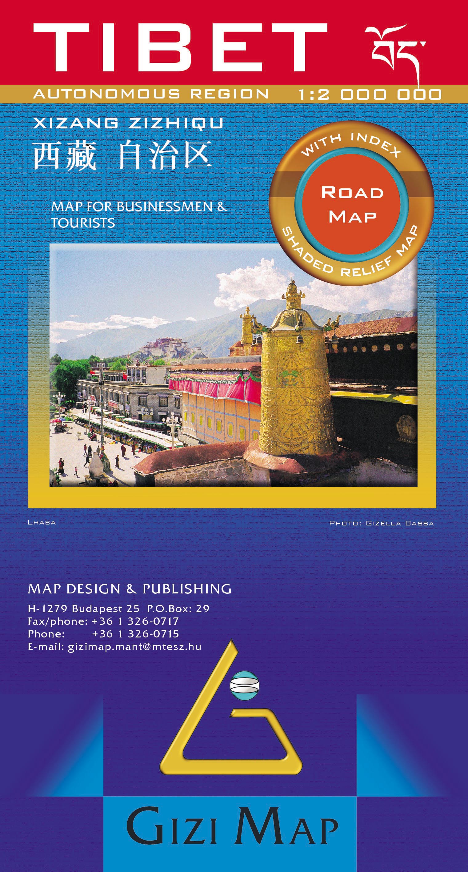 Online bestellen: Wegenkaart - landkaart 05 (Roadmap versie) Tibet - Bhutan - Nepal | Gizi Map