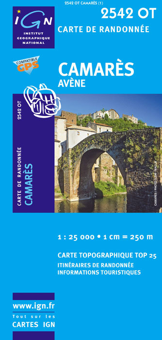Online bestellen: Wandelkaart - Topografische kaart 2542OT Camarès - Avène | IGN - Institut Géographique National