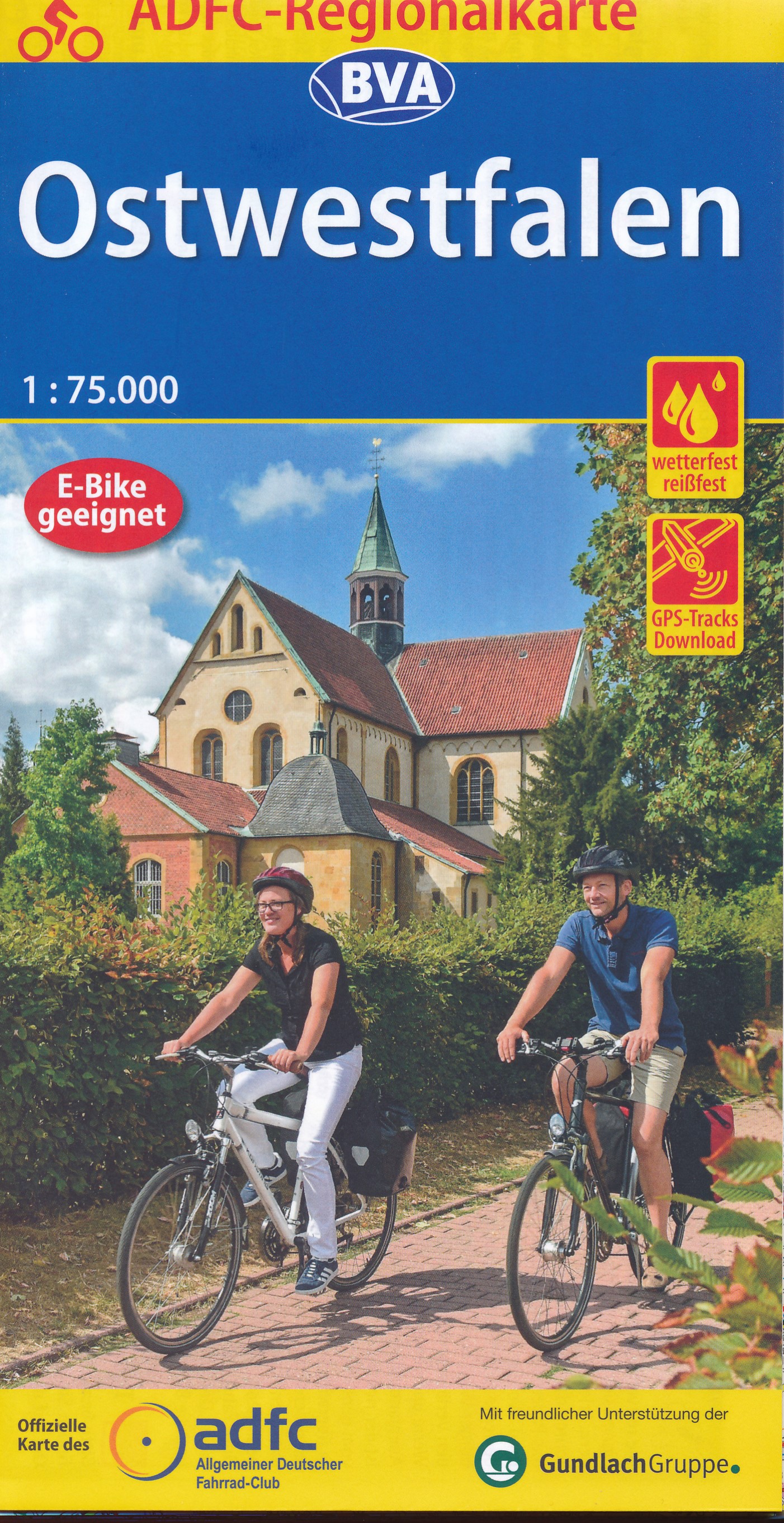 Online bestellen: Fietskaart ADFC Regionalkarte Ostwestfalen | BVA BikeMedia