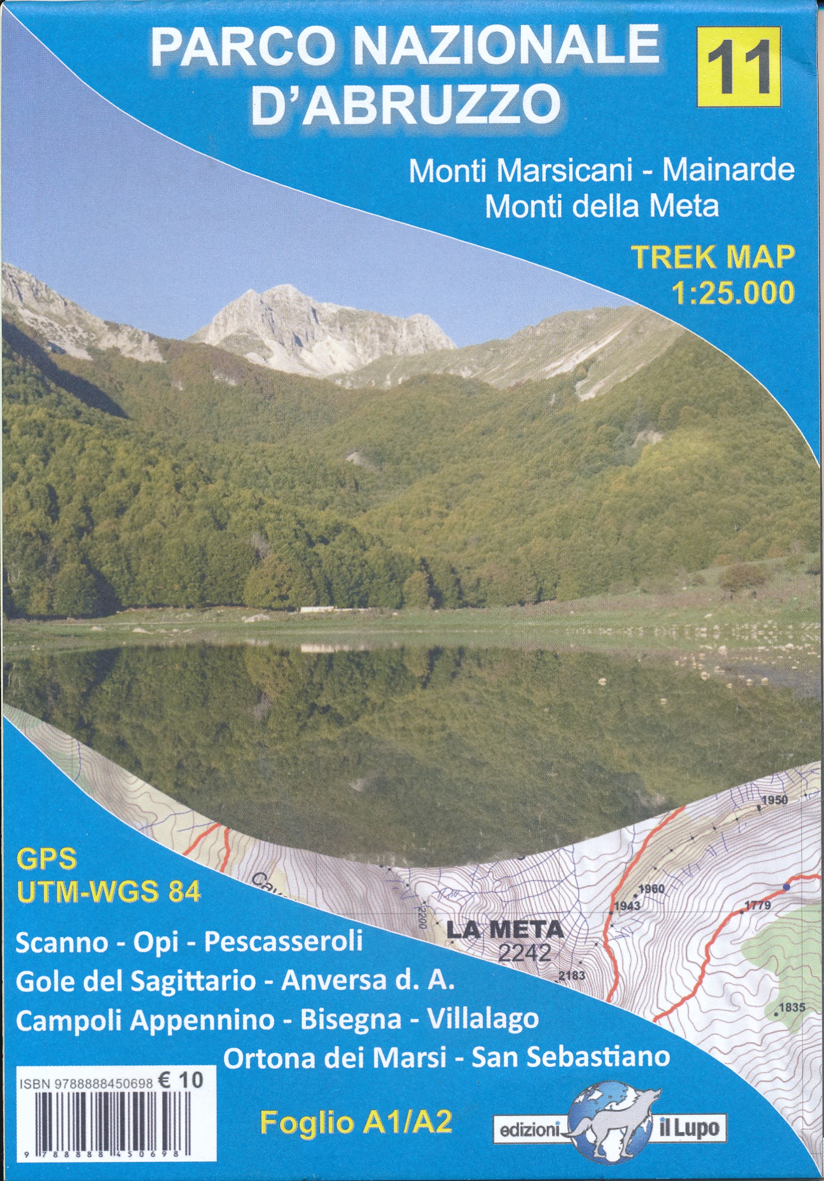 Online bestellen: Wandelkaart 11 Abruzzo - Abruzzen - Monti Marsicani - Mainarde - Valle del Giovenco - Monti della Meta | Edizione il Lupo