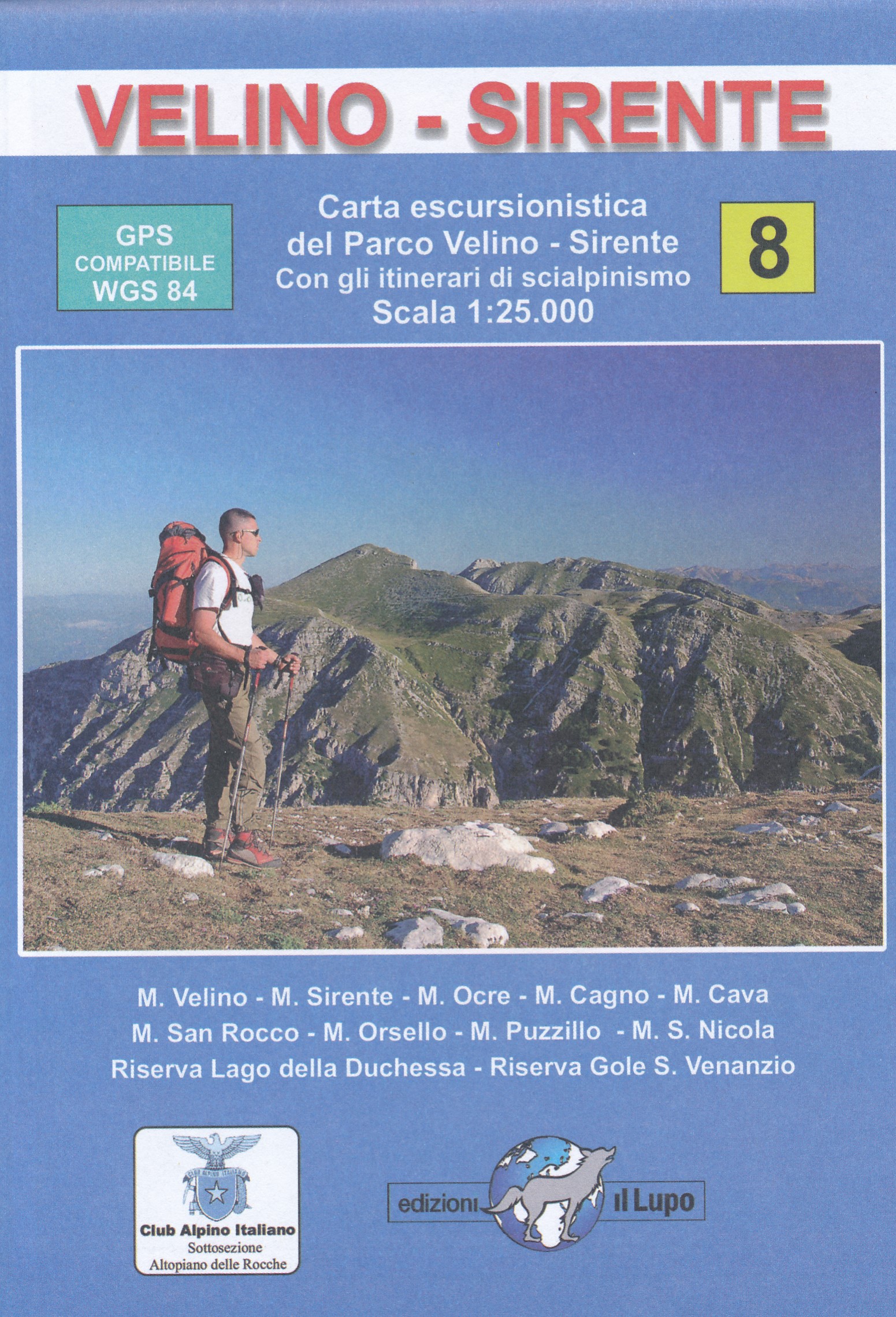 Online bestellen: Wandelkaart 08 Sirente - Velino Nationaal Park | Edizione il Lupo