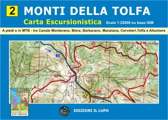 Online bestellen: Wandelkaart 02 Monti della Tolfa | Edizione il Lupo