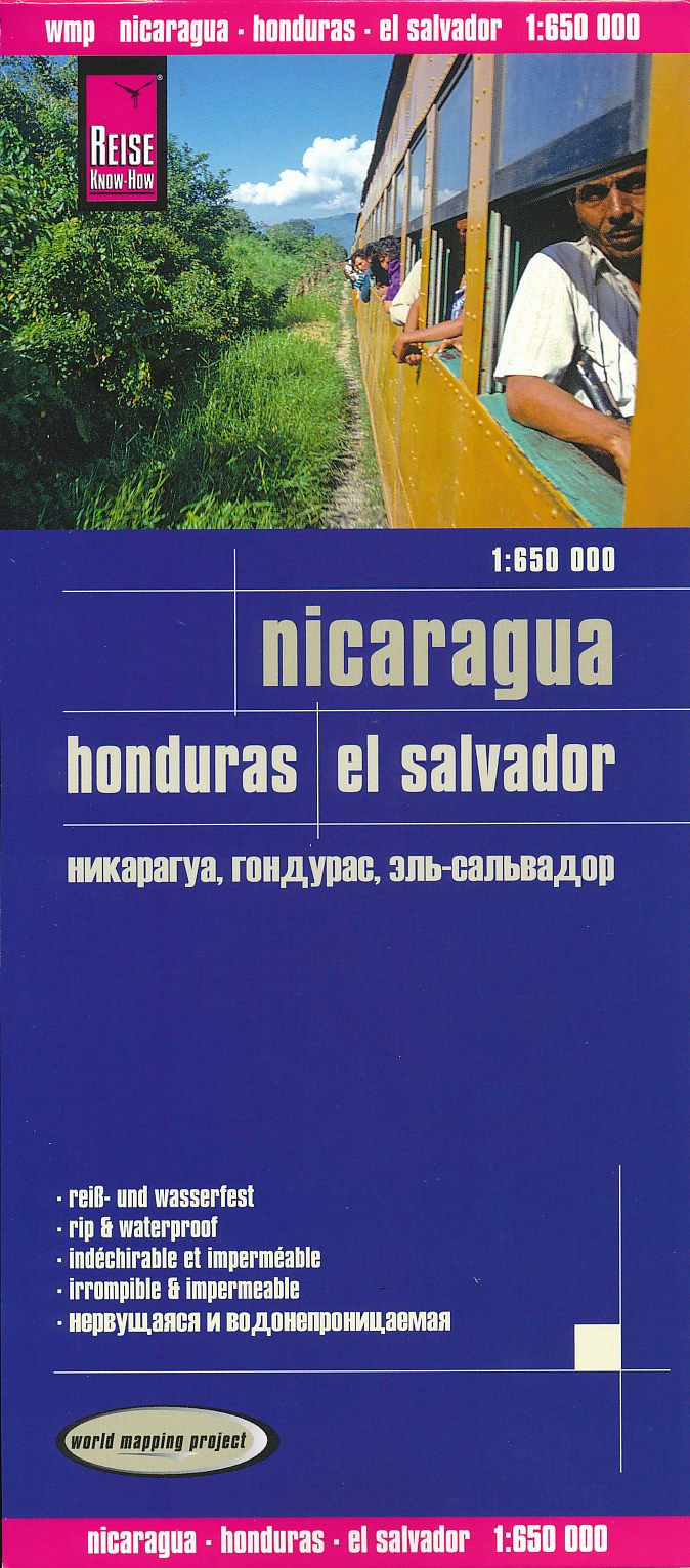 Online bestellen: Wegenkaart - landkaart Nicaragua, Honduras & El Salvador | Reise Know-How Verlag