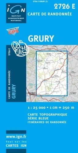 Wandelkaart 2726 E - 2726E Grury | IGN | 