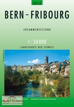 Wandelkaart - topografische kaart 5016 Bern - Fribourg | Swisstopo | 