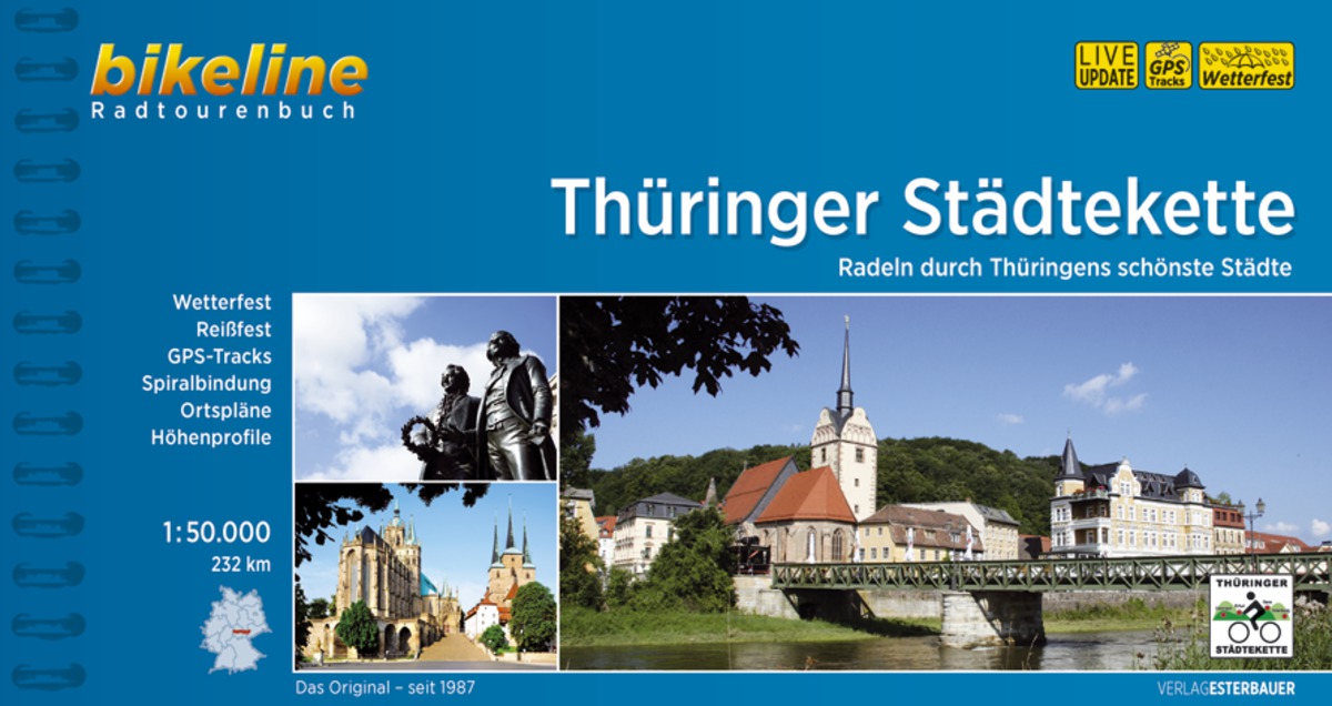 Online bestellen: Fietsgids Bikeline Thüringer Städtekette | Esterbauer