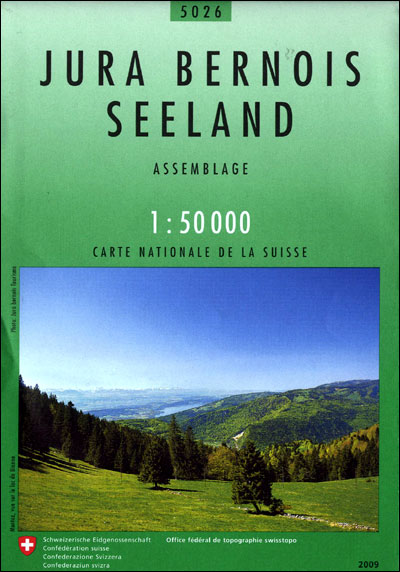 Wandelkaart - topografische kaart 5026 Jura-bernois Seeland | Swisstopo | 