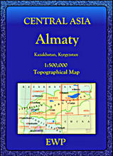 EWP wegenkaart - landkaart Almaty - Kirgizië | 