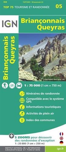 Online bestellen: Fietskaart - Wandelkaart 05 Briançonnais - Queyras | IGN - Institut Géographique National
