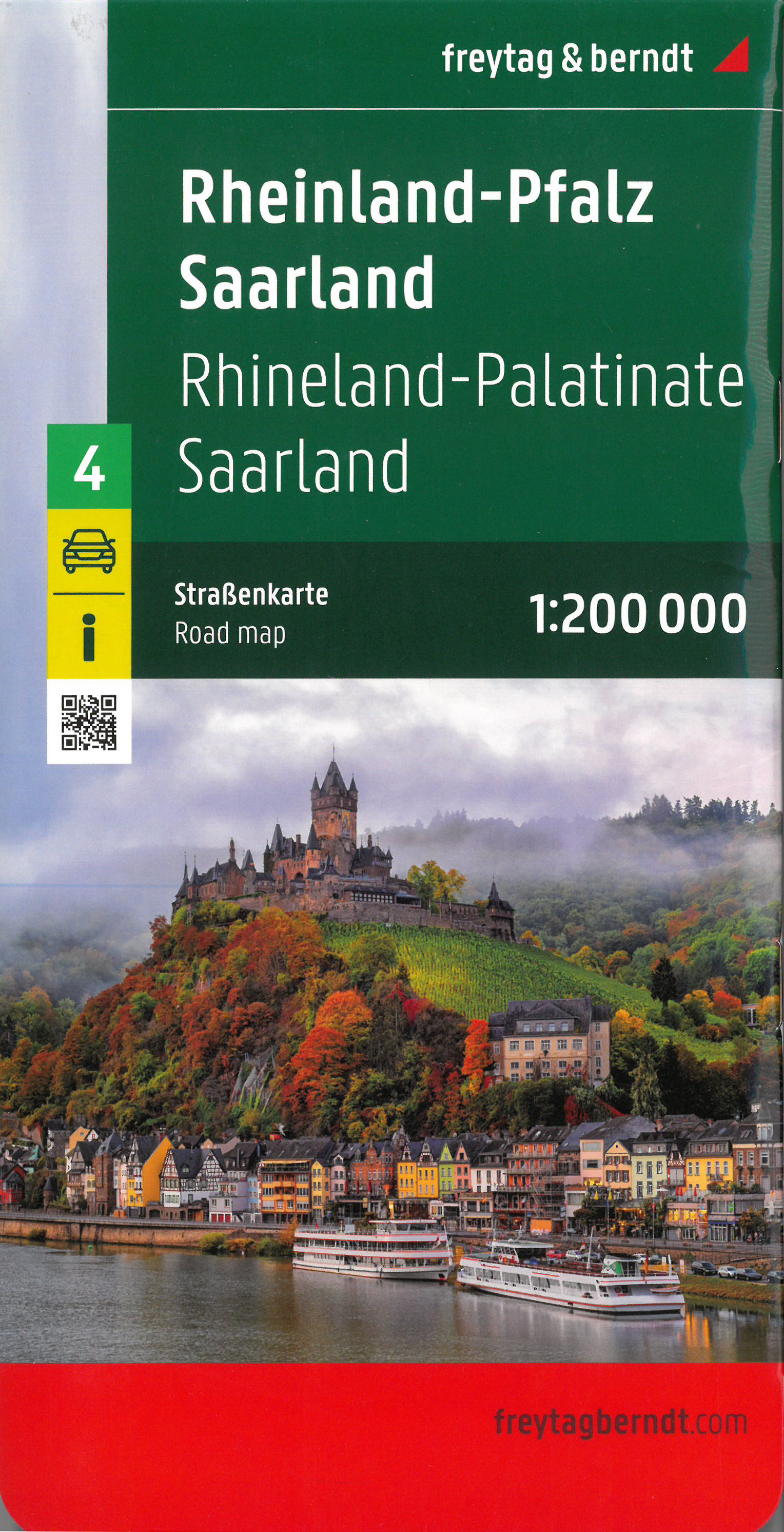 Wegenkaart – landkaart 04 Rheinland-Pfalz – Saarland | Freytag & Berndt